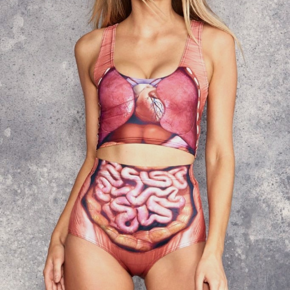Blackmilk Dem Guts Nana Top and Bottom Swimsuit